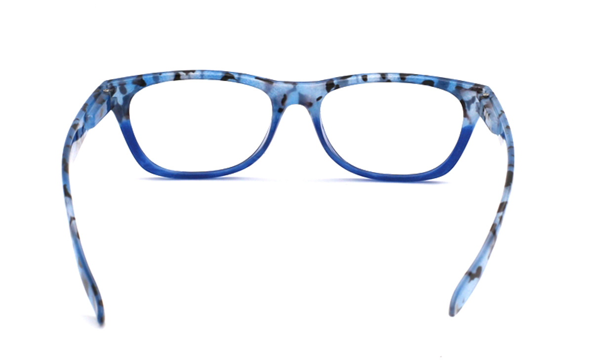 Azure | Blue Frame Women's Reading Glasses with Colourful Pattern ...